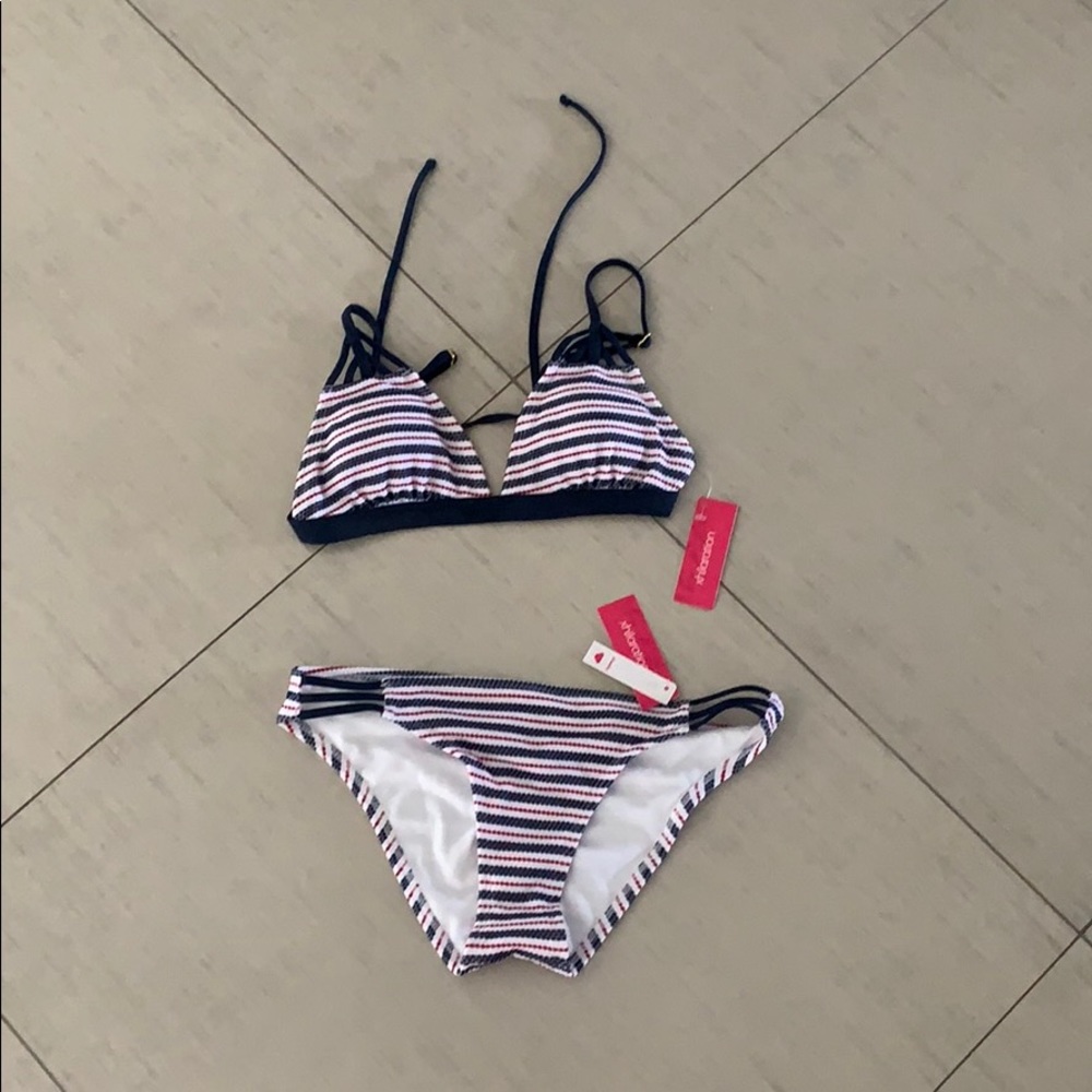 Target red white and blue bikini, NWT